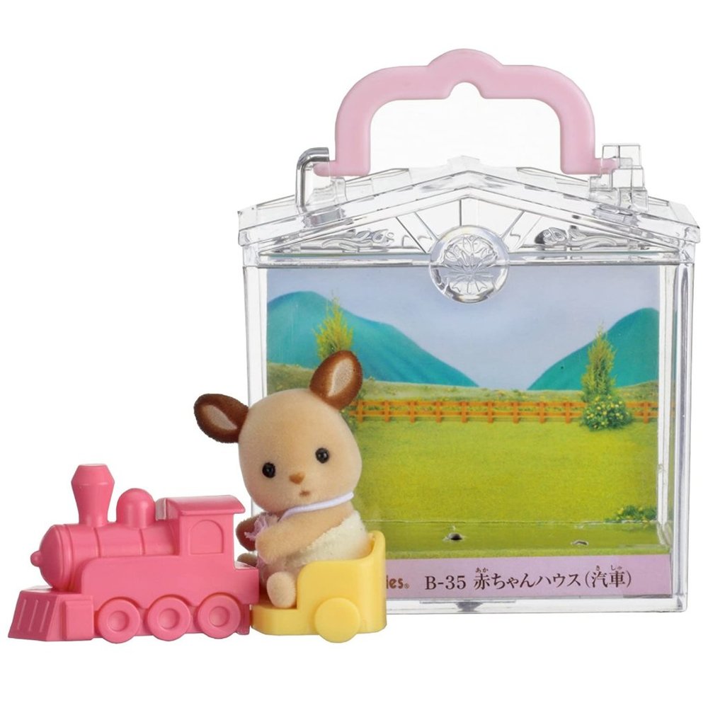 Calico Critters Train With Baby & Carrying Case Sylvanian Families Japan
